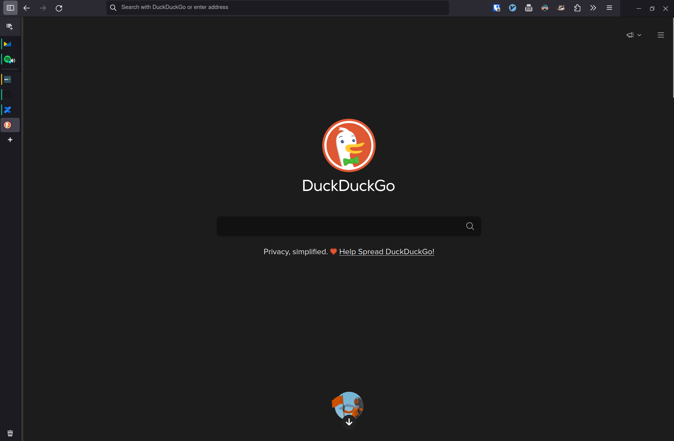 Preview of Firefox with customisations